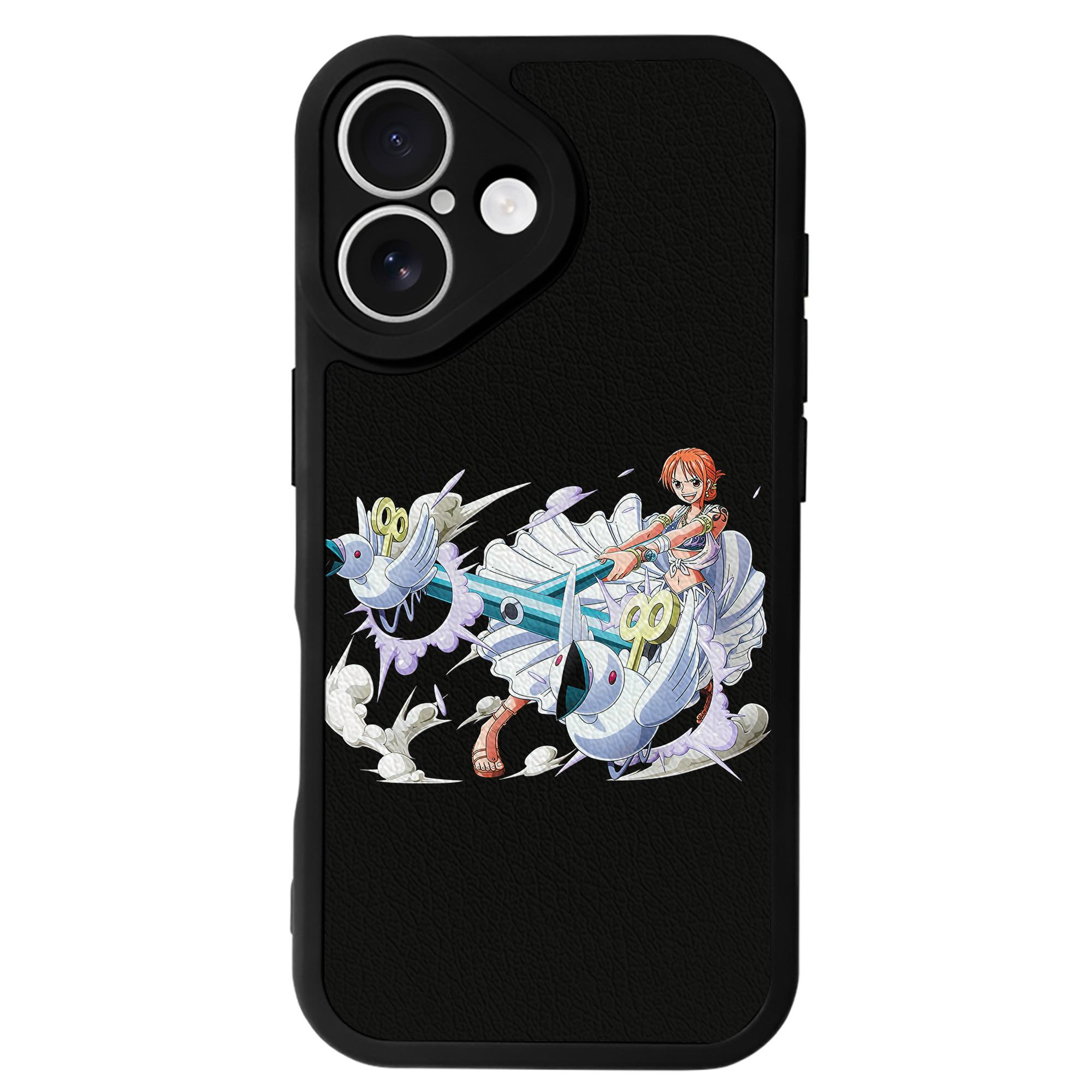 （画像用） ワンピース ナミ ONE PIECE Nami 【iPhone 16シリーズ対応】シリコンスマホケース（レザー調） 材質：シリコン